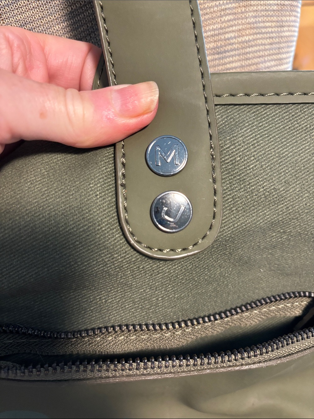 Marc Jacobs Olive Canvas & Leather Trim Weekend Tote - Picture 8 of 11